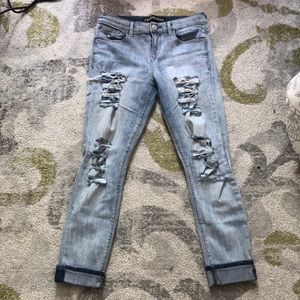 Worn once Express ripped jeans